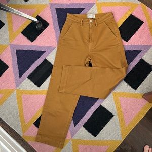 Everlane Straight Leg Crop Mustard